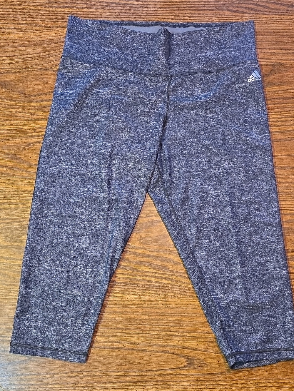 adidas Women's Heathered Black Capri Leggings